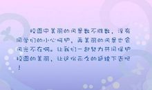 描写校园四季的句子