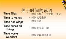 形容时间非常珍贵的谚语