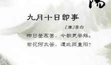 描写重阳的诗句大全