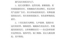 描写花灯的句子