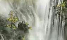 描写瀑布壮观的诗句