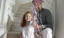 两父女开心的句子