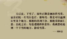 表达抒情雪的句子