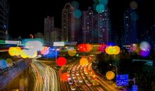 看夜景灯光的开心句子