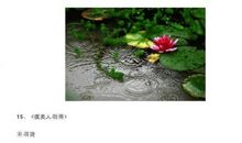 描写雨的优美诗句