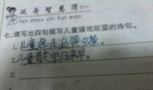 描写儿童玩耍的诗句