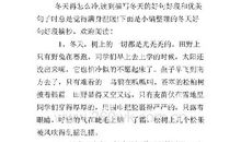 描写冬天的好句大全