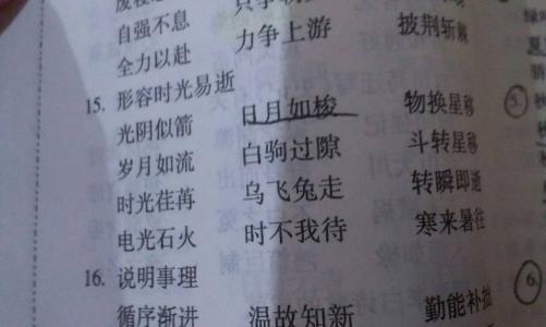   时间的成语  1