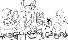 一起聚餐开心的句子