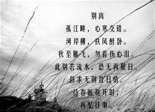   见面和离别的优美句子 离别可以减弱浅薄的感情