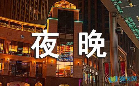 关于夜晚的美丽句子 在安静的夜空中