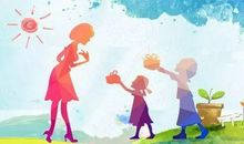 老师和孩子一起的开心的句子