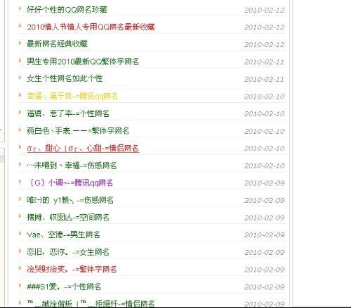 组名列表