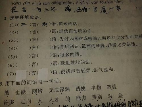 虚伪的句子