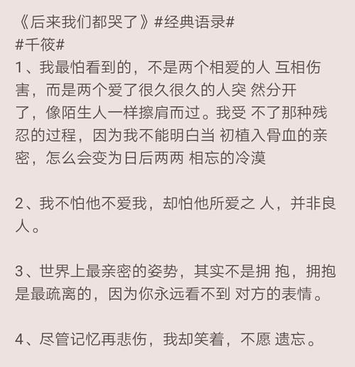 后来我们都哭了经典报价
