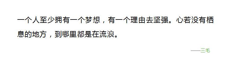 三毛经典爱情语录
