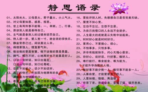 安静的想法