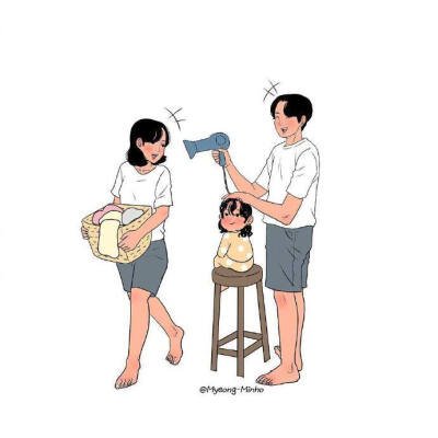 幸福的家庭在一起