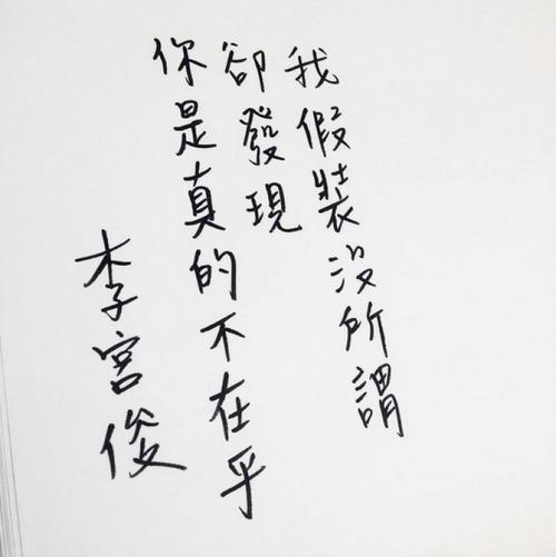 不在乎句子