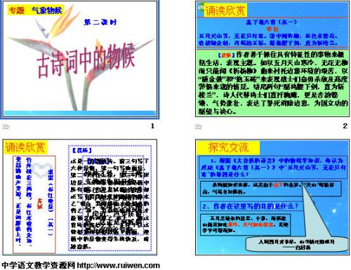 生活中的天气谚语是什么