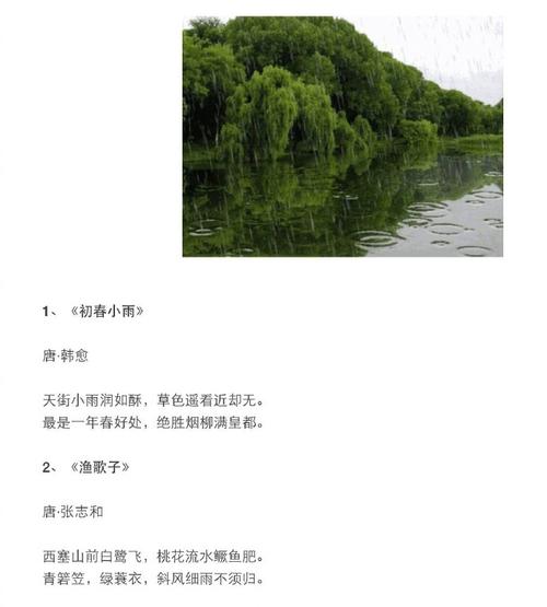 下雨的诗是什么