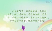 赞美重阳节的句子
