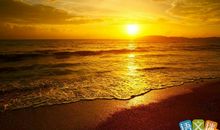 描写海上日落的句子