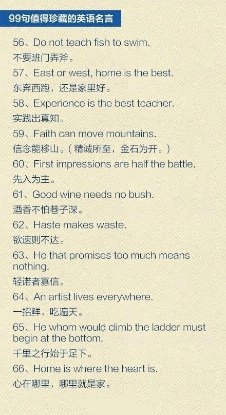 关于家乡的英语名言