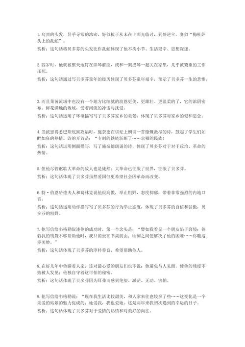 著名人物句子传记赏析