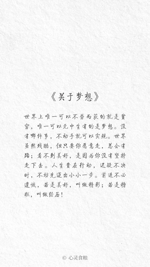 关于梦想的美丽句子
