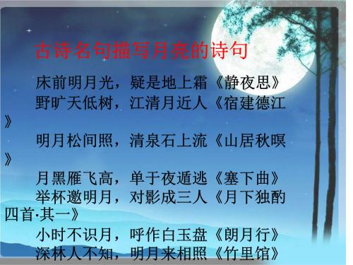 写一首关于月亮的诗
