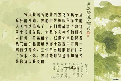 描述冷风的句子