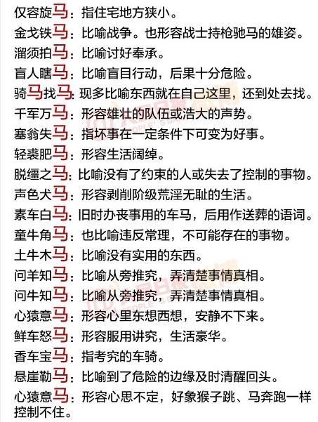 有一匹马