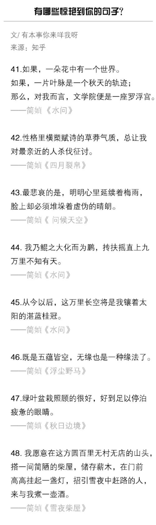 简的经典句子