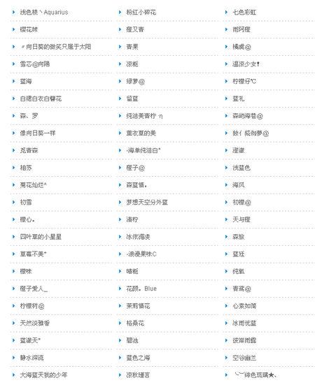 QQ昵称女孩可爱又新鲜
