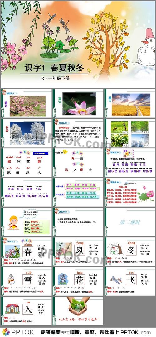 习语描述春季，夏季，秋季和冬季