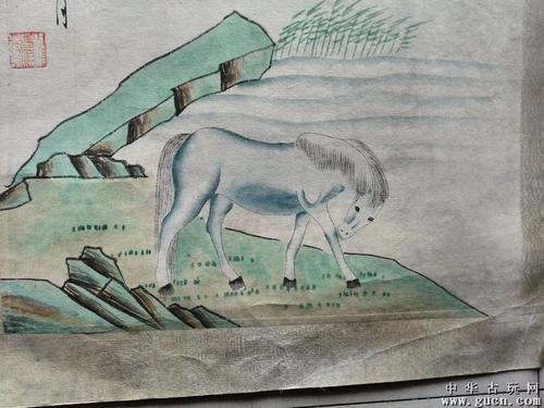 句子描述马