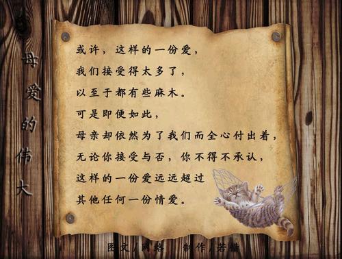赞美母爱的名言