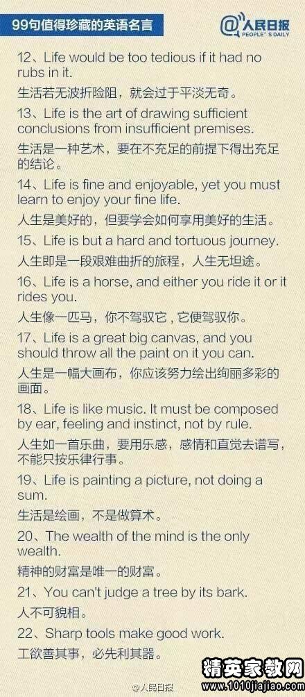 关于教育的英语名言