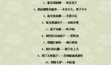 十条谐音歇后语