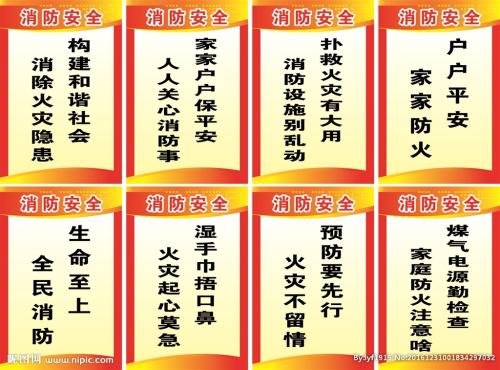 现场消防安全标语