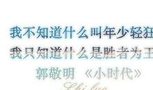 有关年少轻狂的句子