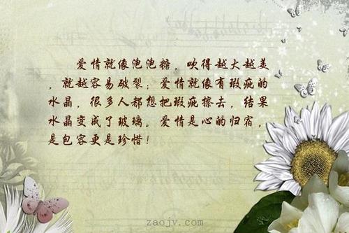 珍爱爱情的句子