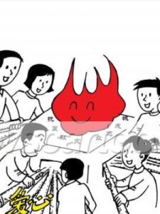 每个人都聚集柴火