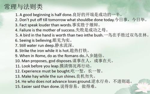 关于环保的英语谚语