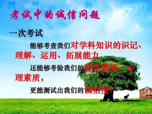 学校诚信测试宣传口号