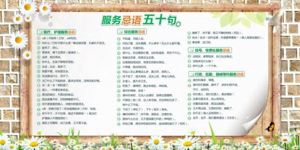 医院科室走廊口号