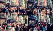 形容街上人多热闹的句子