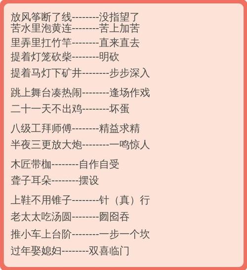 常见的寓言词