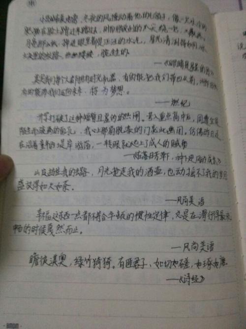 摘录自美丽的名言